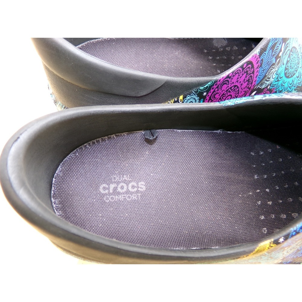 Crocs Neria Pro II Clog Bright Paisley Multicolor Floral Print Womens 11 Slip-On - Picture 7 of 9